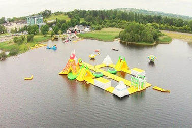 Wahana Taman Air Tiup Super Besar yang Menakjubkan, Olahraga Air Kuning Untuk Lautan