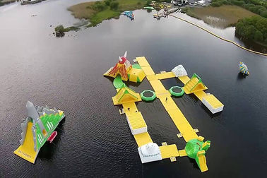 Wahana Taman Air Tiup Super Besar yang Menakjubkan, Olahraga Air Kuning Untuk Lautan