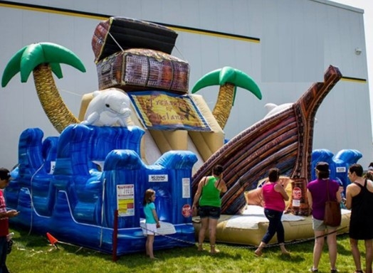 EN71 Inflatable PVC Bouncy Castle Combo Rumah Bouncing Dengan Slide