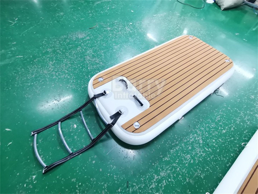 Drop Stitch Fabric Inflatable Floating Dock untuk memancing dengan pompa dan aksesoris