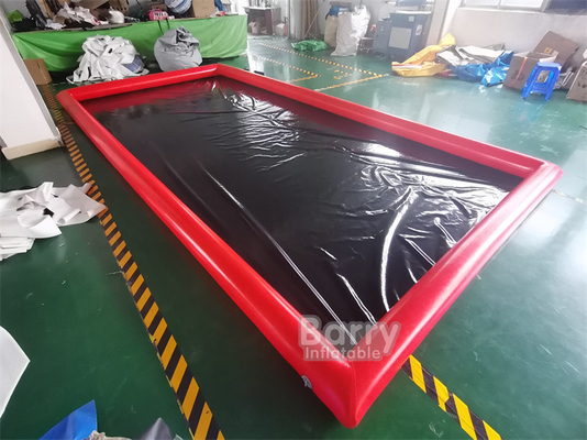 Waterproof Non Inflatable Wash Pads PVC Lapisan Tarpaulin Car Wash Air Containment Mat Untuk Lantai Garasi
