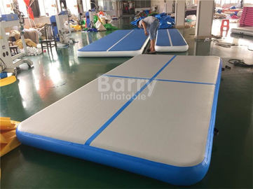 Biru Inflatable Air Track Senam Mat, Double Wall Fabric Air Trak Mat Untuk Gym